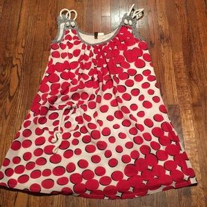 Divided by H&M red white polka dots tunic top 6